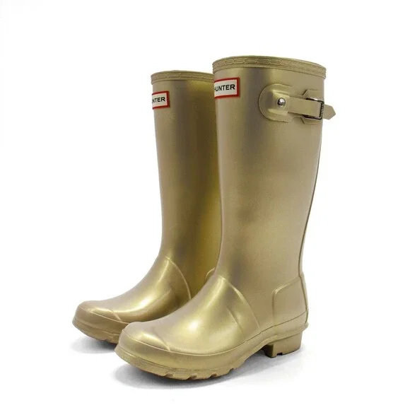 Hunter Nebula Wellington JFT6040NEB-PGL Kids 4 Gold Waterproof Rain Boot JOBB114